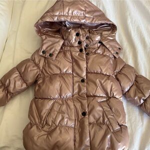Urban Republic Metallic Rose Quilted Puffer Jacket
